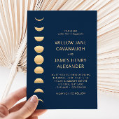 Moderne hemelse bruiloft kaart