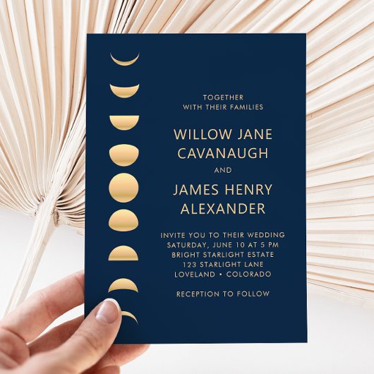 Moderne hemelse bruiloft kaart