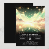 Moderne hemelse digitale verjaardag kaart (Voorkant / Achterkant)