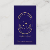 Moderne Hemelse Mindfulness Levenscoach Deep Blue Visitekaartje (Voorkant)