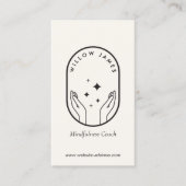 Moderne Hemelse Mindfulness Levenscoach Ivory Visitekaartje (Voorkant)