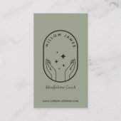 Moderne Hemelse Mindfulness Levenscoach Salie Groe Visitekaartje (Voorkant)
