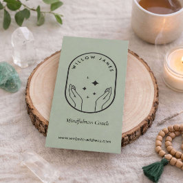 Moderne Hemelse Mindfulness Levenscoach Salie Groe Visitekaartje