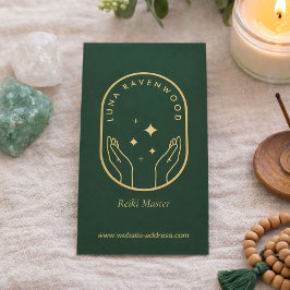 Moderne Hemelse Reiki Meester Genezende Handen Gro Visitekaartje