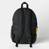 Moderne hemelse zonsterren en blauwe wolken bedrukte rugzak (Achterkant)