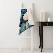 Moderne hemelse zonsterren en blauwe wolken sherpa deken (In situ)