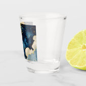 Moderne hemelse zonsterren en blauwe wolken shot glas (Rechts)