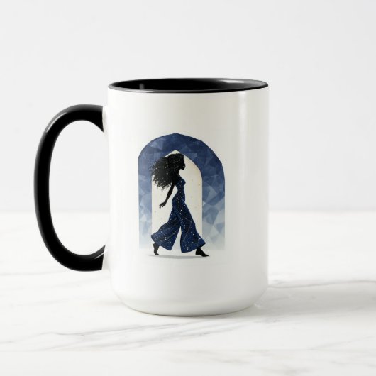 Moderne Hemelwandelende Silhouet Mok (Links)