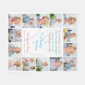 Moderne Herdenking 14 Fotocollage Memorial Fleece Deken (Voorkant (Horizontaal))