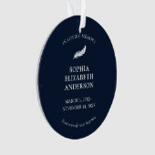 Moderne Herdenking Foto Hulde Marine Ornament (voorkant)