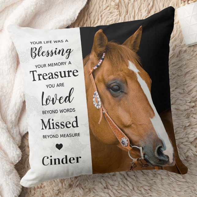 Moderne Herdenking Gepersonaliseerd 2 Foto Memoria Kussen (Creator heeft geüpload)