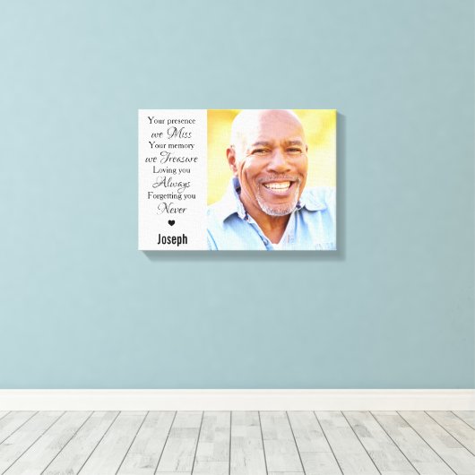 Moderne herdenking van marmeren Foto Keepslag Memo Canvas Afdruk (Insitu (Houten vloer))