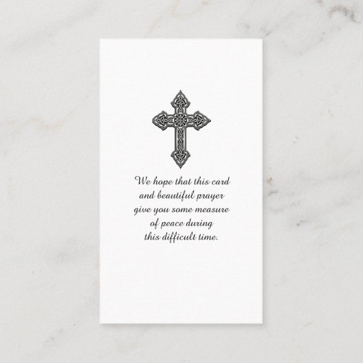 Moderne herdenking viering van het leven Kaart Visitekaartje (Achterkant)