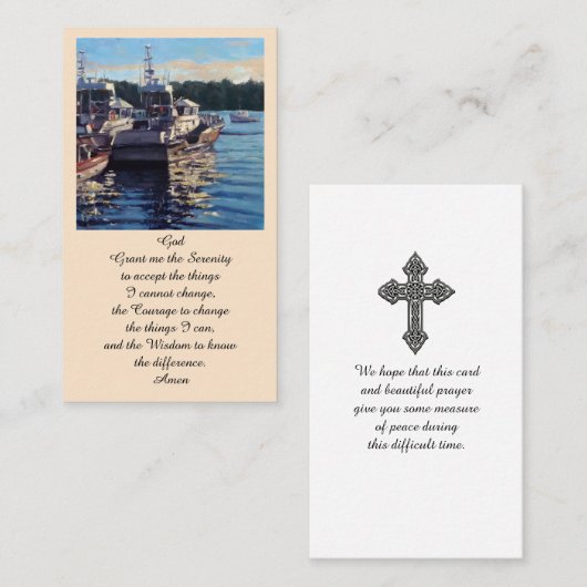 Moderne herdenking viering van het leven Kaart Visitekaartje (Voorkant / Achterkant)