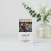 Moderne Herdenkings Uitvaartdienst Kaart Visitekaartje (Staand voorkant)