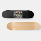 Moderne herdenkingscollage met 25 foto's persoonlijk skateboard (Horizontaal)