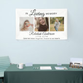 Moderne herdenkingscollage met 3 foto's spandoek (Beurs)