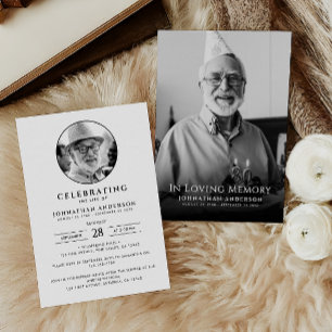 Moderne Herdenkingsdienst Funeral Memorial Foto Kaart