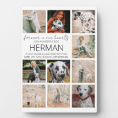 Moderne herdenkingsfoto-collageplaquette voor huis fotoplaat (voorkant)