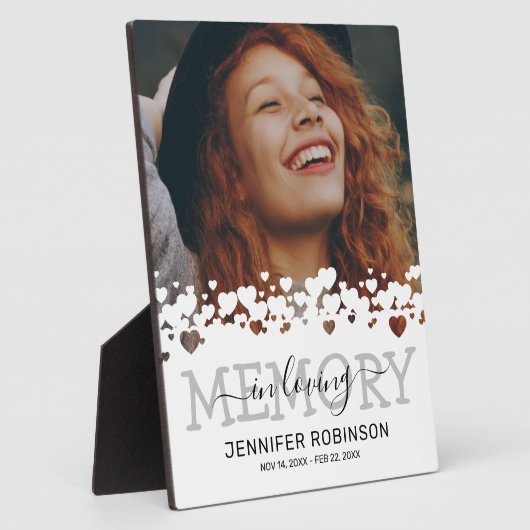 Moderne Herdenkingsfoto Fotoplaat (Zijkant)