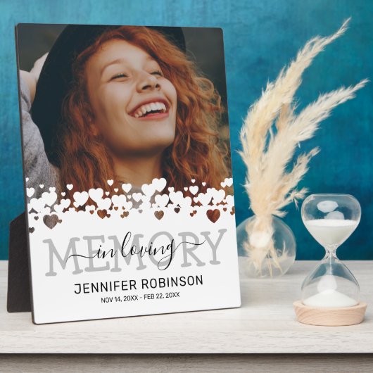 Moderne Herdenkingsfoto Fotoplaat (Zijkant)