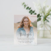 Moderne herdenkingsfoto van de begrafenis bedankkaart (Staand voorkant)