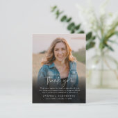 Moderne herdenkingsfoto van de begrafenis bedankkaart (Staand voorkant)