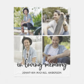 Moderne herdenkingsfotocollage in liefdevolle heri fleece deken (Voorkant)