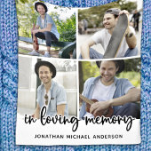 Moderne herdenkingsfotocollage in liefdevolle heri fleece deken