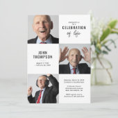 Moderne Herdenkingsviering van het Leven Funeral Kaart (Staand voorkant)