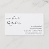 Moderne herdershond visitekaartje (Achterkant)