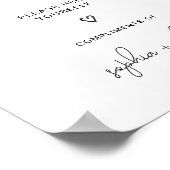 Moderne Heren Kamer Eenvoudige Heren Trouwfeest Poster (Hoek)