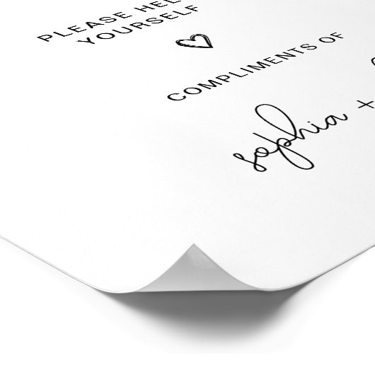 Moderne Heren Kamer Eenvoudige Heren Trouwfeest Poster (Hoek)