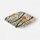 Moderne Herfst Abstract Scandinavisch Papieren Bordje (Gebogen)