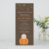Moderne Herfst Baby shower-ingang - Meisje Kaart (Staand voorkant)