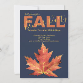 Moderne Herfst binnenpartij uitnodiging