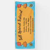 Moderne herfst blad oogst spandoek (Verticaal)