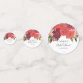 Moderne herfst bloem bruidsdouche  confetti (Achterkanten)
