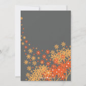 Moderne Herfst Bloemen Baby shower Uitnodiging (Achterkant)