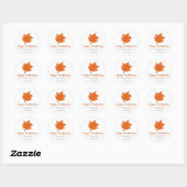 Moderne Herfst Bloemen Gelukkige Thanksgiving fami Ronde Sticker (Vel)