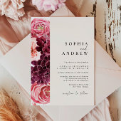 Moderne Herfst Bloemen Herfstbruiloft Kaart