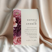 Moderne Herfst Bloemen Herfstbruiloft Kaart