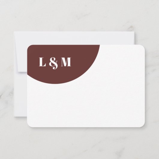 Moderne herfst bloemen minimalistische bruiloft RS Kaart (Achterkant)