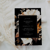 Moderne Herfst Bloemen Thanksgiving Diner Party Kaart