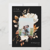 Moderne Herfst Bloemen Thanksgiving Feestdagenkaart (Voorkant)