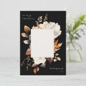 Moderne Herfst Bloemen Thanksgiving Feestdagenkaart (Staand voorkant)