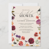 Moderne Herfst Bloementuin Terracotta Vrijgezellen Kaart (Voorkant)