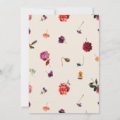 Moderne Herfst Bloementuin Terracotta Vrijgezellen Kaart (Achterkant)