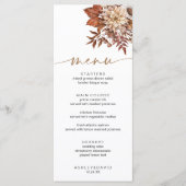 Moderne Herfst Boheemse Terracotta Bloemen Herfstm Menu (Voorkant)