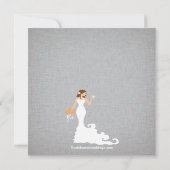Moderne herfst Bride Wine Bridal Shower Invitation Kaart (Achterkant)